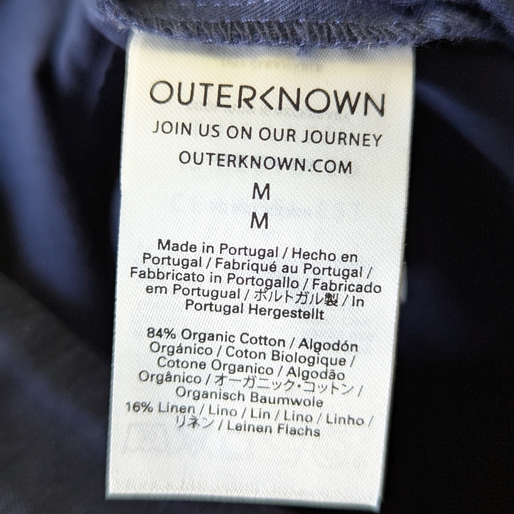 Outerknown Linen Blend SEA Suit Navy Organic Utility Boiler Jumpsuit Size M‎ - Picture 7 of 12